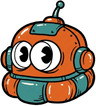 Retro robot icon